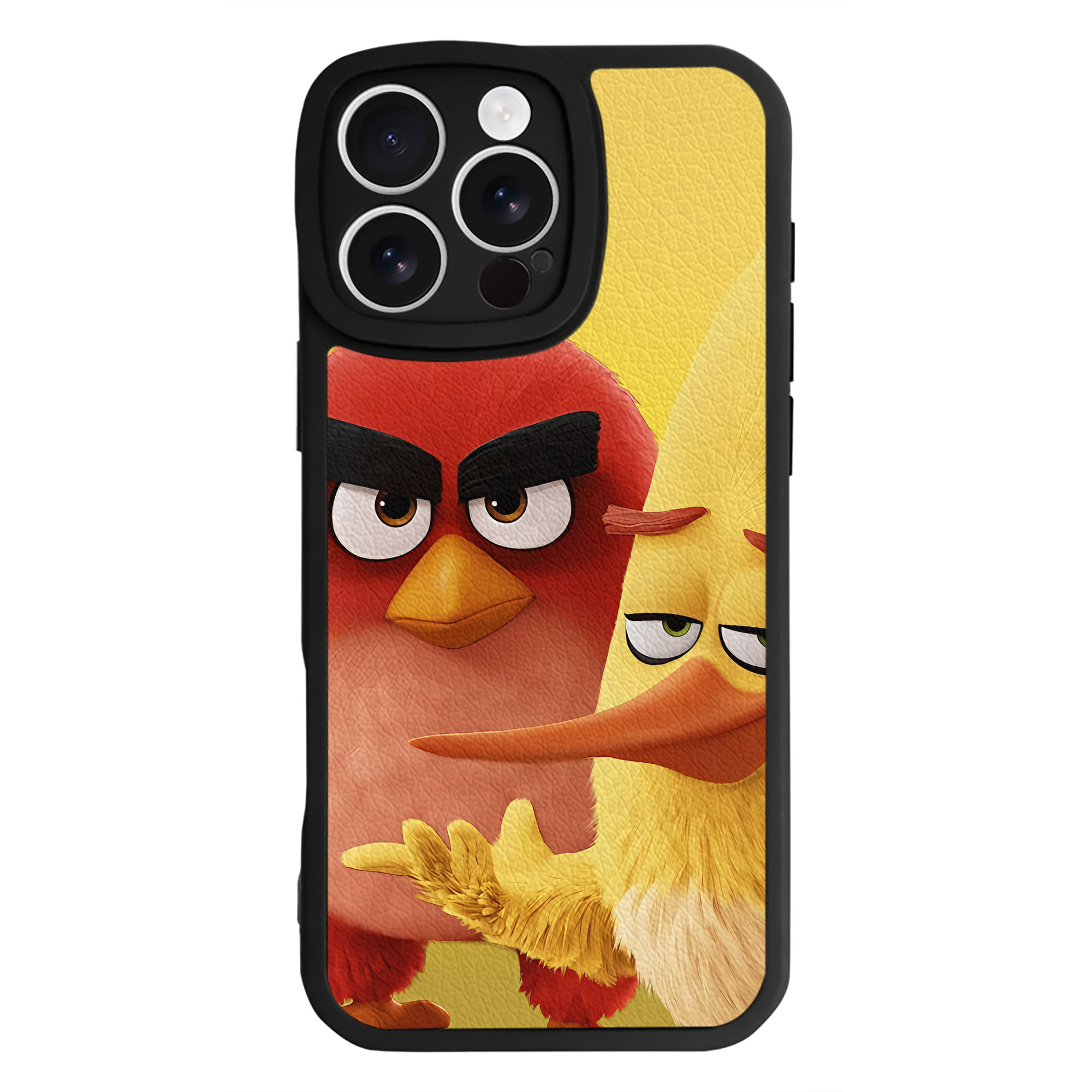 （画像用） Angry Birds アングリーバード 【iPhone 16シリーズ対応】シリコンスマホケース（レザー調） 材質：シリコン